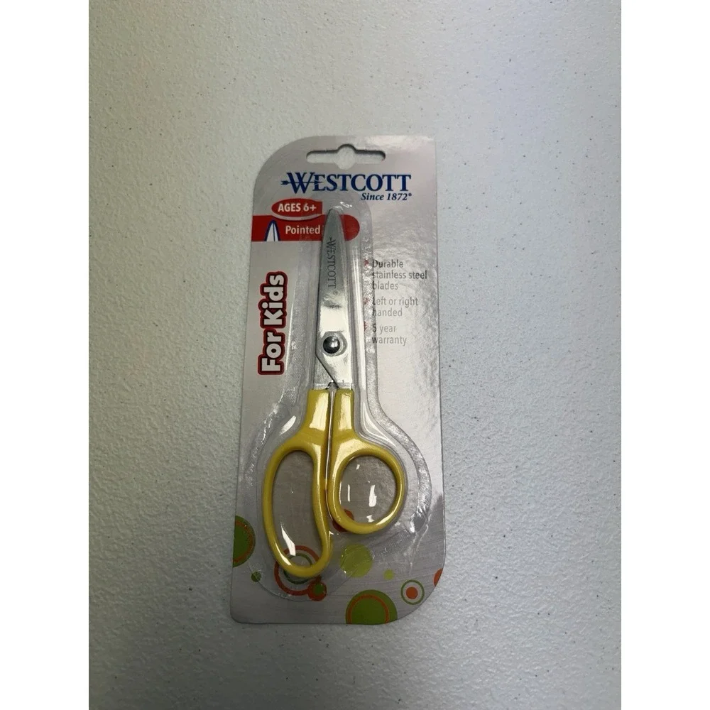 Westcott Scissors Pointed Tip For Kids Ages 6+ You Pick TWO - Ships As 2 Pack